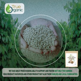True Organic White Peppercorns Powder, 16 Oz, USDA & Kosher certified Organic Pepper, Organic White peppercorns, 100% Pure Ground white pepper.