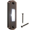 Metal Lighted Doorbell Button, Heavy Duty Metal Wired Door Bell