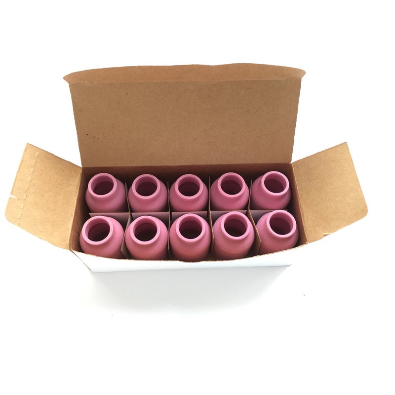 10Pcs TIG Welder Torch Accessories-Pink Large Gas Lens Cup Alumina