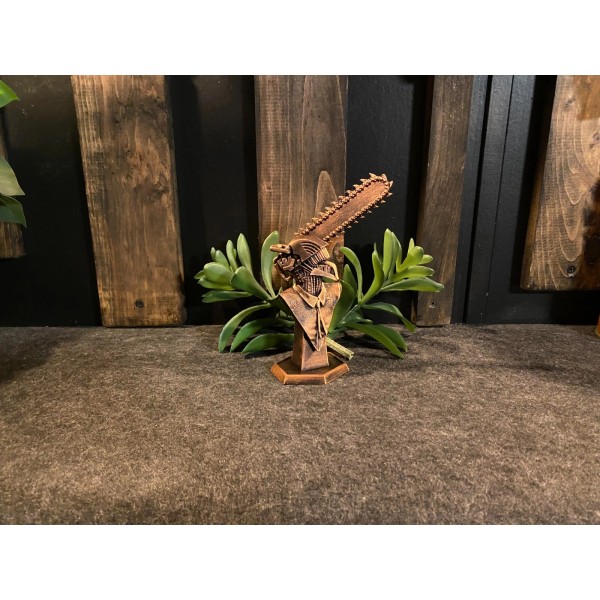 Unbranded Chainsaw Man Statue 7inches Copper Finish