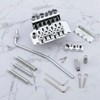 Pxyelec Chrome Electric Guitar Tremolo Bridge with Bar Double Strat
