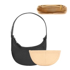 luwrevc Mini Organizer for Longchamp Le Roseau Essential S Bag Insert, Small Purse Organizer for Long Champ