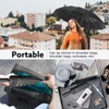 LENDOO Compact Foldable 16 Ribs Storm Proof Umbrella Large Pocket