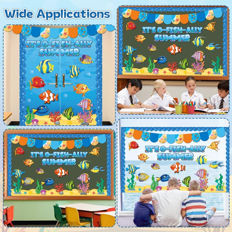 85pcs Summer Ocean Sea Bulletin Board Decorations Under The Sea