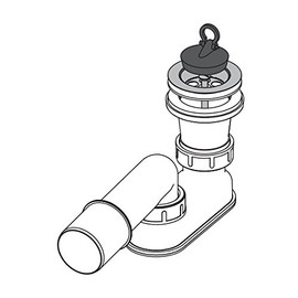 Drain Fitting for Shower Tray DN 50 Odour Trap Siphon Shower Garnitu