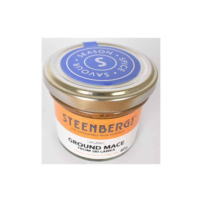 Steenbergs Organic Ground Mace Powder Standard Jar - 40g