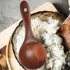 Tuperoymse Teak Wood Spoon Natural Solid Wood Rice Spoon Wooden