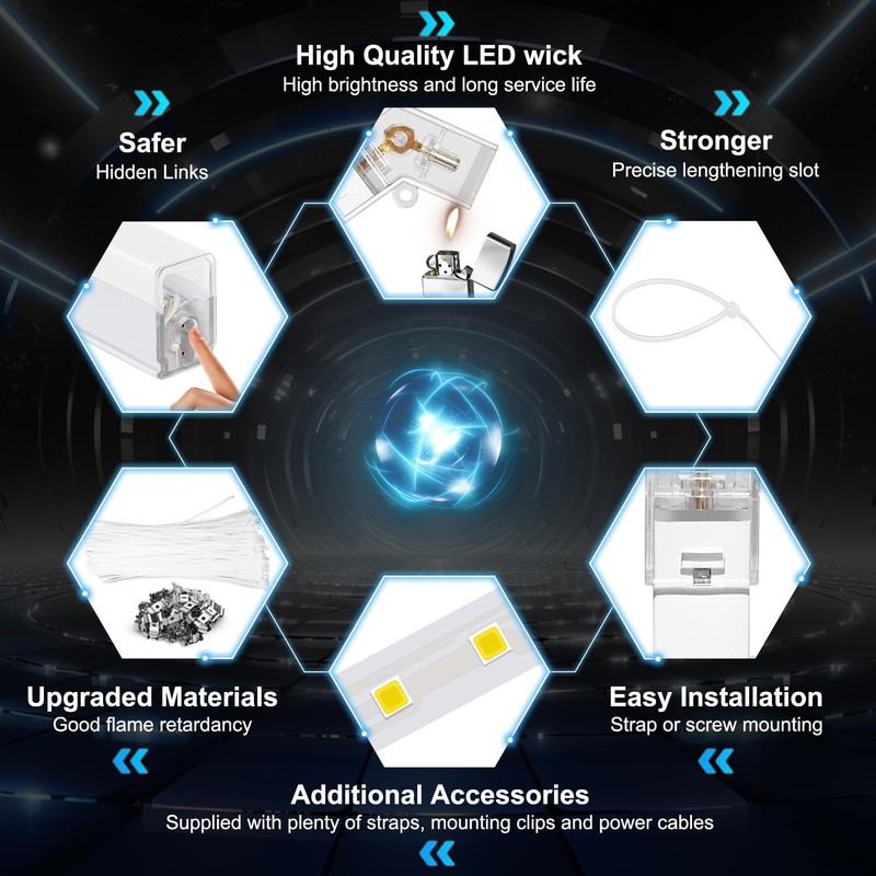 FERUERW Hexagon Garage Lights 3 Level Dimmable, High Brightness 168W