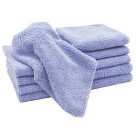 ZOLLNER Set of 10 Microfibre Cloths for Streak-Free Shine - Lint-Free and Absorbent Cleaning Cloths - Washable up to 60 °C - 30 x 30 cm in Purple - Hotel Quality