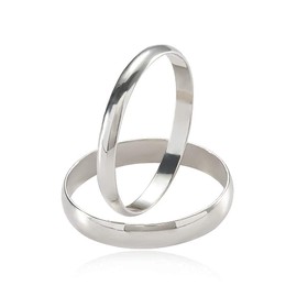 Kose Classic 2mm and 3mm Two Package Pieces Promise Ring Set 7.6 Size