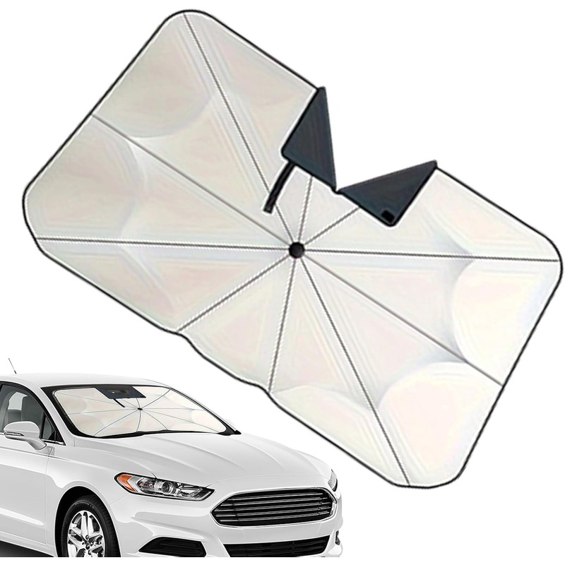 Parasol para parabrisas de coche 140x80 cm reforzado y plegable