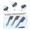LALAFINA 6pcs Folding Stainless Steel Eyebrow Combs for Professional Makeup