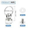sourcing map 30Pcs Screw Round Head Rivet, 7mm Pull Ring