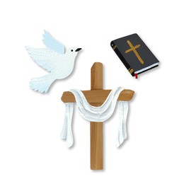 Roeda Brighten Your Life 14781m Relgious Icons Set of 3 Assorted Magnets Made in USA