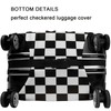 VortexQ6 Black and White Checkered Luggage Protector Suitcase Cover for