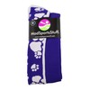 Crazy Socks with Paws Over the Calf (Purple/White, Small)
