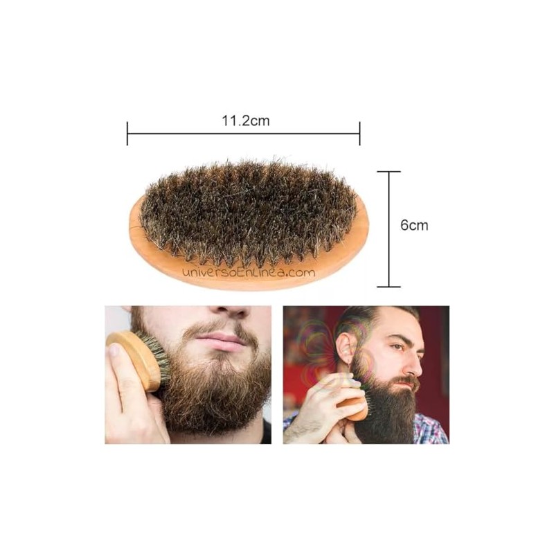 Piezas Kit Barba Accesorios Cuidado Rasurado Bigote Afeitado Cepillo Tijera