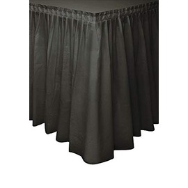 Unique Party 50062 - Plastic Black Table Skirt, 14ft