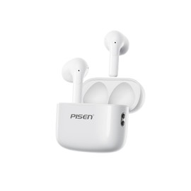 PISEN P1 Plus Wireless Earbuds - Bluetooth 5.4 ENC Noise Cancelling Earbuds with 25H Playtime Fast Charging, Smart Touch Control via APP, IPX4 Waterproof Light weight in-Ear Wireless Earphones (white)