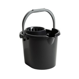 Midnight Greyish 16L Litre Large Mop Bucket with Wringer and Handle, Cleaning Mop Bucket Floor Cleaning Bucket for Domestic, Industrial, Commercial and Household