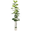 6ft Artificial Fiddle Leaf Fig Tree with Green Moss