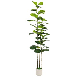 6ft Artificial Fiddle Leaf Fig Tree with Green Moss