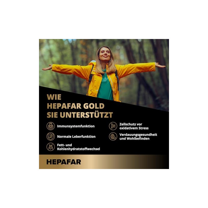 Hepafar Gold with Milk Thistle, Turmeric, Glutathione, Artichoke, Dandelion, Choline,