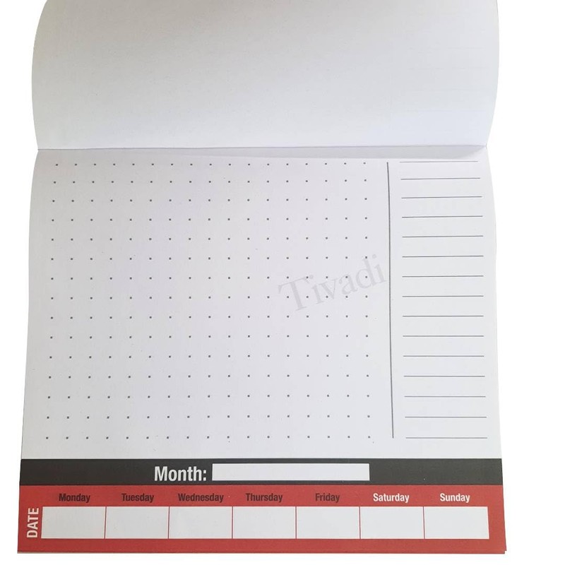 2x Mousemat Calendar Weekly Desk Planner Pad, 60 Sheets, Week-to-View