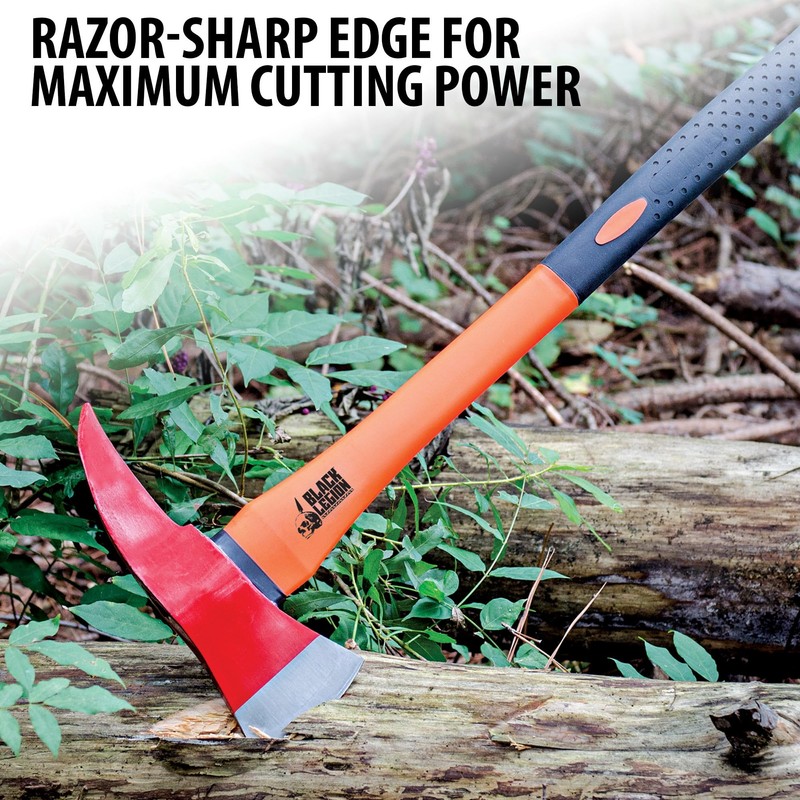 Black Legion Firefighter Axe | All-Stainless Steel Construction | Striking