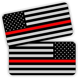 Firefighter/EMT American Flag Helmet/Hard Hat Sticker/Decal/Label Tool Lunch Box Patriotic Old Glory