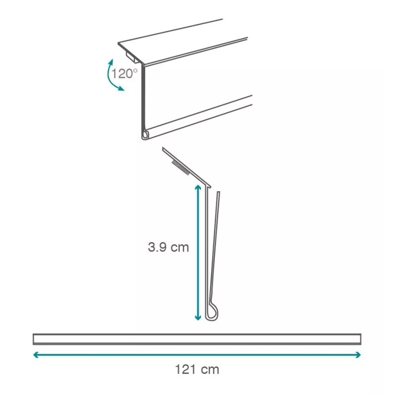 Exhivit Preciador, Porta Precio, 20 Piezas Blanco