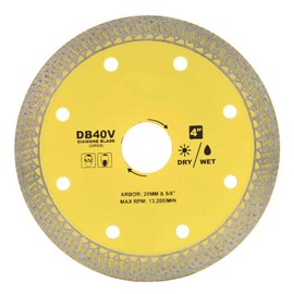 GULUANT Replacement 4 Inch High Performance Dry or Wet Cutting Viper Diamond Blade for Porcelain and Granite for Specialty Diamond DB40V