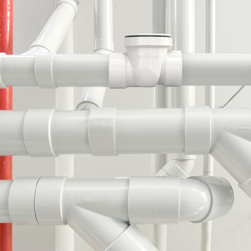 GASHER 4" PVC Backflow Preventer Valve, Sewer Check Back Flow