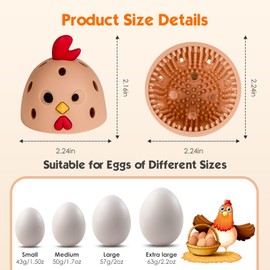 Egg Brush Cleaner, Egg Cleaner Scrubber for Fresh Eggs, Cute Chick Shaped Silicone Egg Washer, Reusable Multipurpose Washing Egg Tool for Fruits and Vegetables(Yellow/Brown)