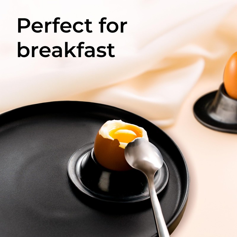 MIAMIO – Egg Cups 4-Piece Ceramic Set, Stoneware Egg Cups