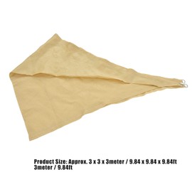 Haofy Red de Tela para Sombra Bloqueadora Solar, Protección de Dosel Triangular de Vela Parasol 3x3x3 Metros Beige para Piscina de Jardín