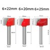 Bestgle 9pcs 6mm Shank Surface Planing Bottom Cleaning Router Bits