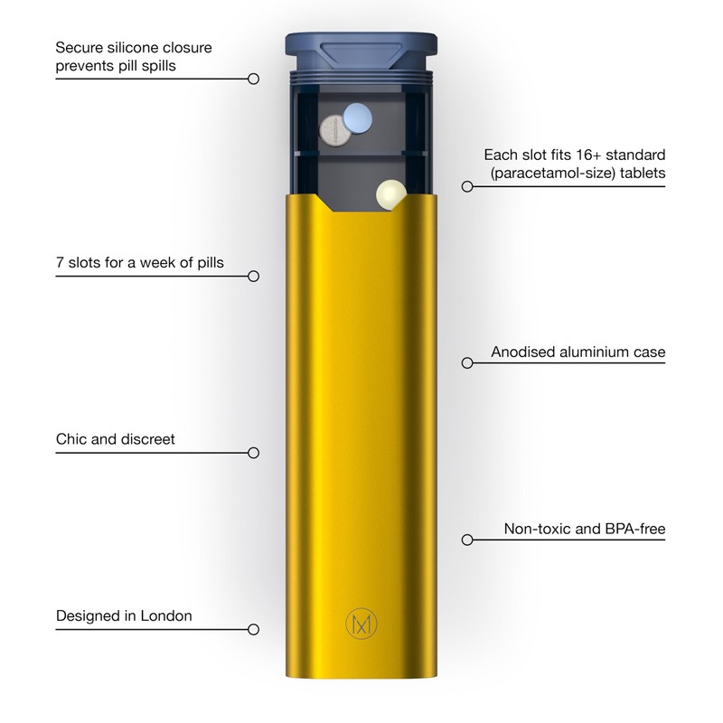 The Pill Box - Premium Metal 7 Day Weekly Pill