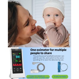 Portable HealthTree Pulsoximeter, wiederaufladbarer Sauerstoffmonitor, Sauerstoffsättigungsmonitor für Kinder, SpO2-Füllstandsüberwachung, Herzfrequenz und Infusionsindex