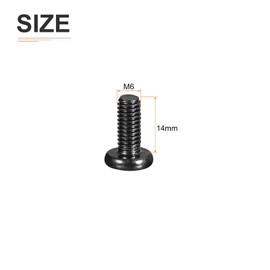 DTGN M6x14mm Pan Head Machine Screws, 20Pcs M6 Phillips Drive, Metric Coarse Full Thread, Steel Black Oxide Finish, Screws Bolts Kit