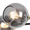 Yolsunes Lighting Fixture Replacement Globes Top Opening Smokey Black Glass