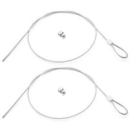 Jiozermi 6 Packs 19" Gate Latch Cable Pull, Stainless Steel Gate Pull Cord, Adjustable Gate Latch Pull, Gate Opener for Metal Garden Backyard Door Wooden Fences, Silver