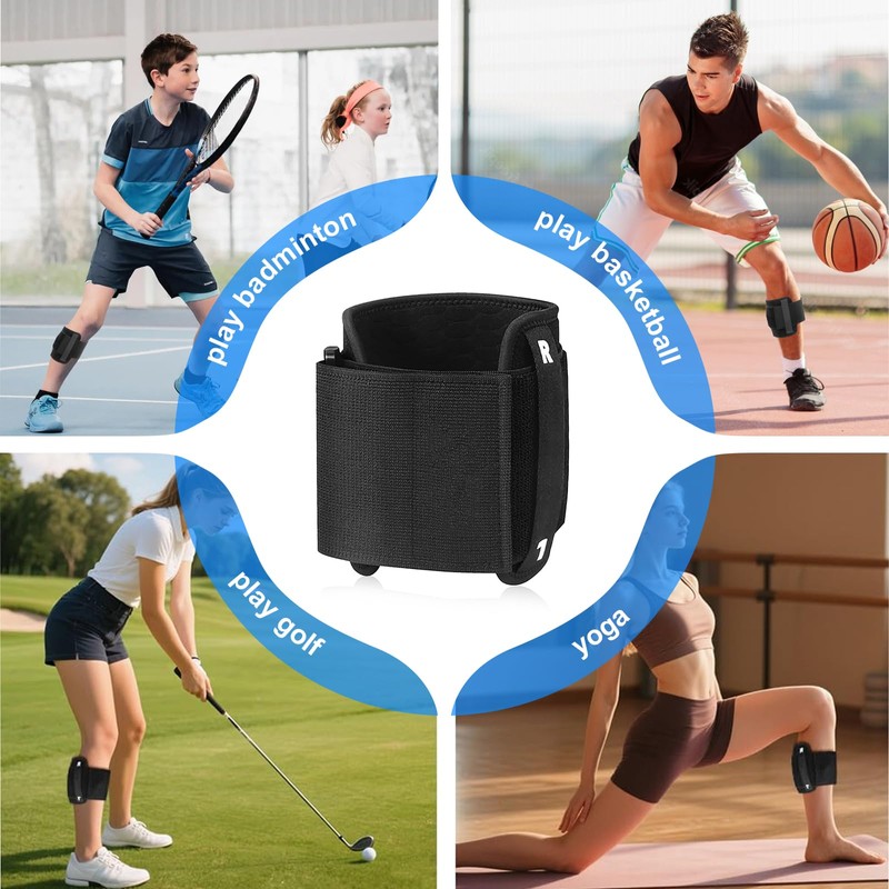 Bcuuozeeing Knee Bandage (Black-2 Pieces)