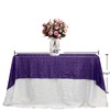 JYFLZQ Purple Sequin Tablecloth 50" x 80" Rectangular Sparkly Drape