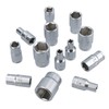 13PC 1/4 Shallow CRV Sockets Chrome Vanadium on Rail SS093