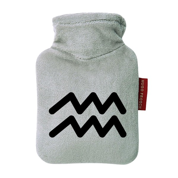 Huuraa Taschenwärmer Wassermann Sternzeichen Zeichen Geschenk 0,2 Liter Grey Mini