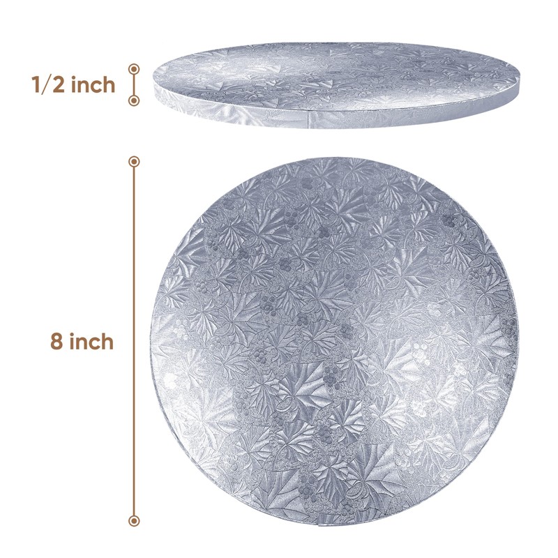 Cakebon Cake Boards - Sturdy 1/2 Inch Thick Drums -