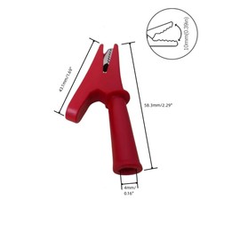 GDQLCNXB Full Insulated Crocodile Clips, 30A Protecting Alligator Clips Crocodile Clamps Black 4Pcs+Red 4Pcs