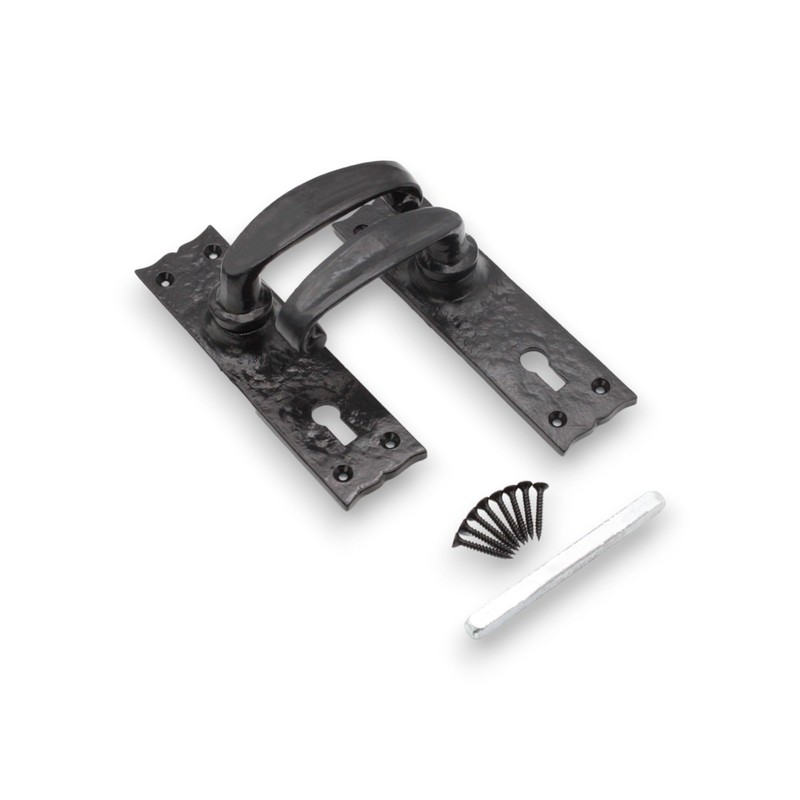 Infinity Decor Old Rustic Black Cast Iron Hand Forged Fleur