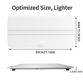 Digital Pet Scale for Dogs and Cats,Dog Scale,Max 220lbs,Rechargeable Version, 3 Weighing Modes lbs,kg,st,Precision 10g, 27.16X 12.99 Inches